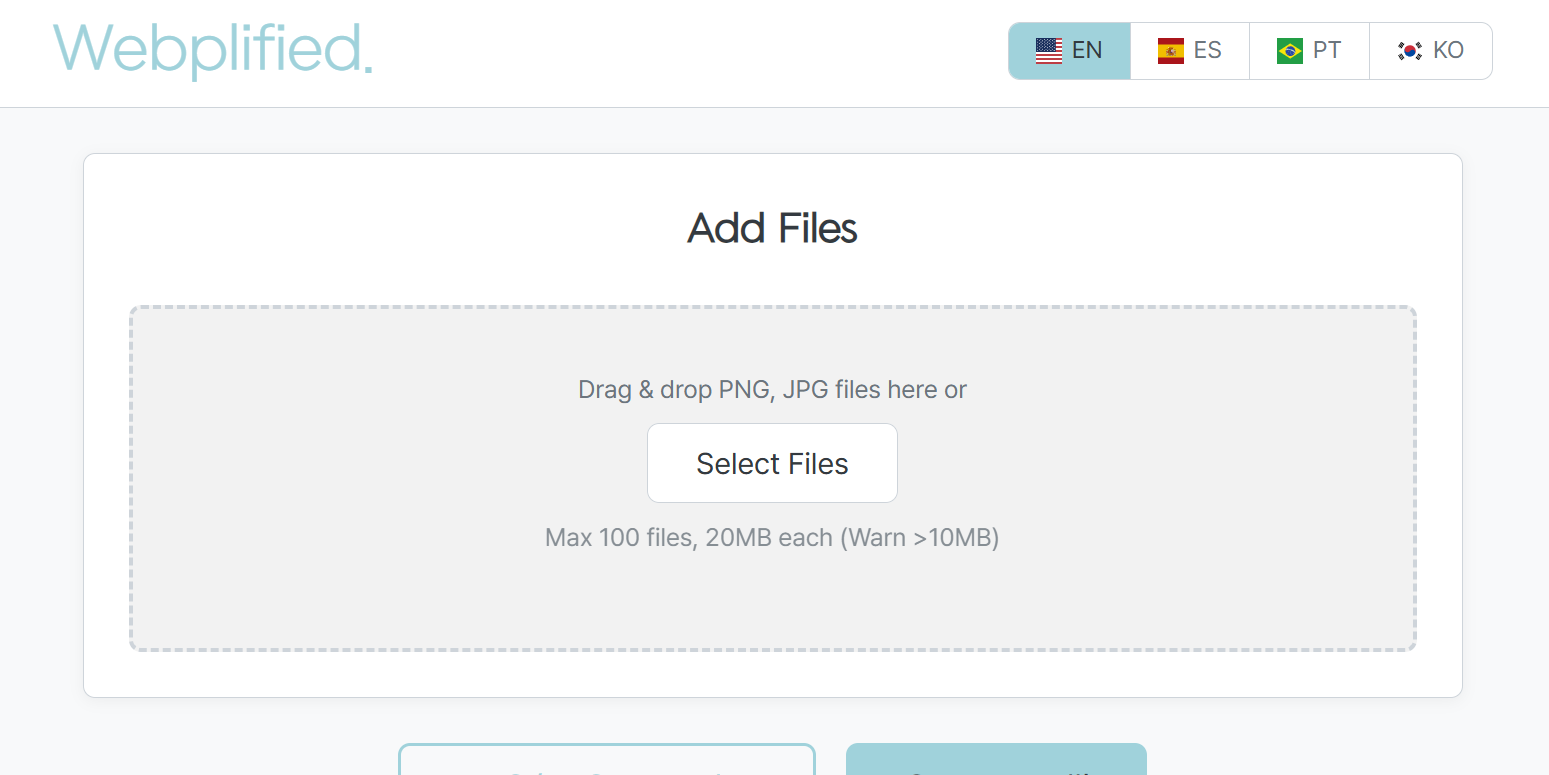 WebP 변환기 웹플리파이드 섬네일